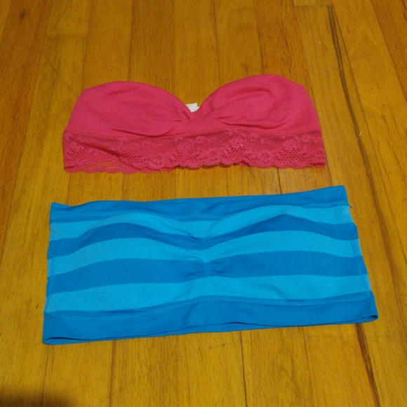 Other - 2 strapless bandeau bralettes size small